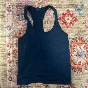 Lululemon cropped Swiftly Tech Racerback night tide/black size 4